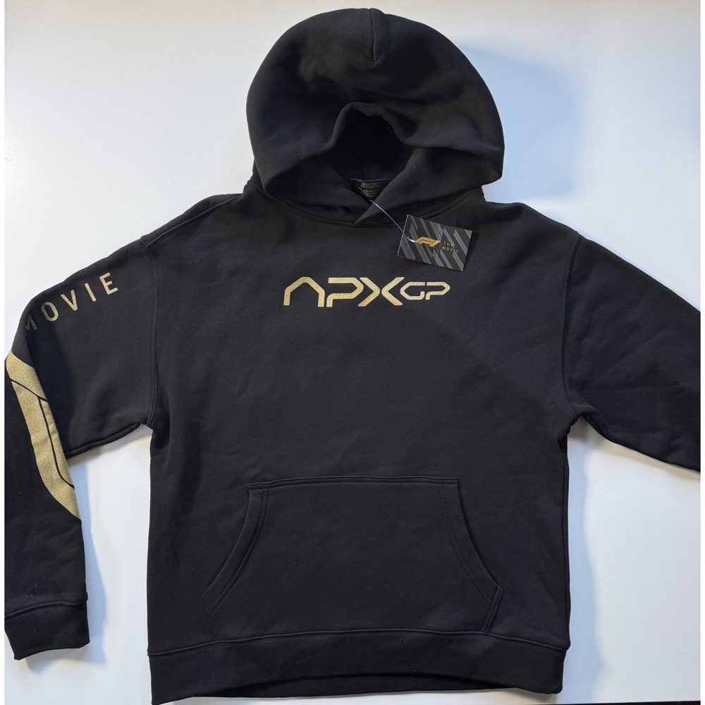 FORMULA 1 F1 The Movie APXGP Team Hoodie Unisex Small Black‎ Gold Logo